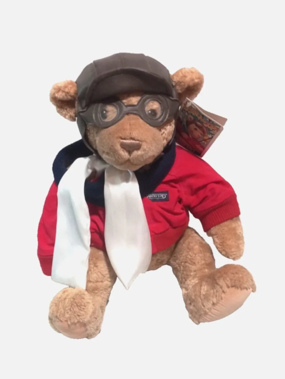 Vintage 1997 Lands' End Aviator Explorer Teddy Bear Plush Bearon Von Oops